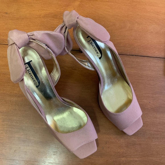 J.Renee Shoes - J. Renee Pink Slingback Sparkly Heels Size 9